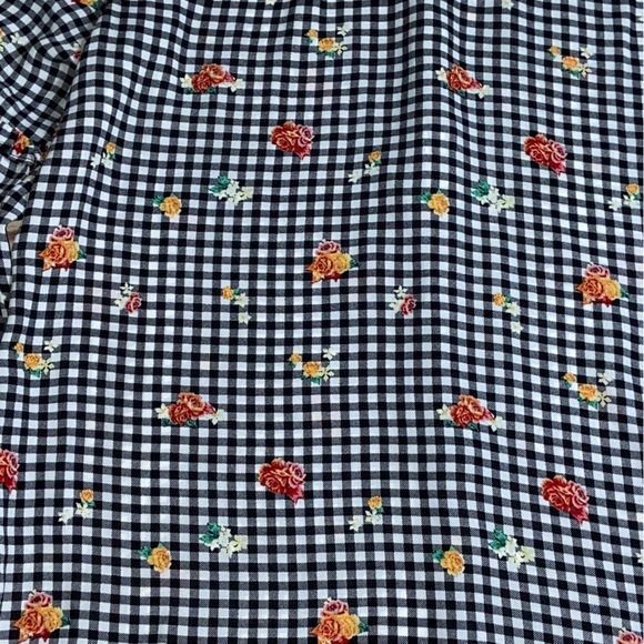 Zac & Rachel Floral Check Button Down Shirt - women’s Small - Picture 12 of 14